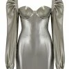 Elissa Poppy Delta Silver Latex Dress 1 Elissa Poppy Delta Silver Latex Dress