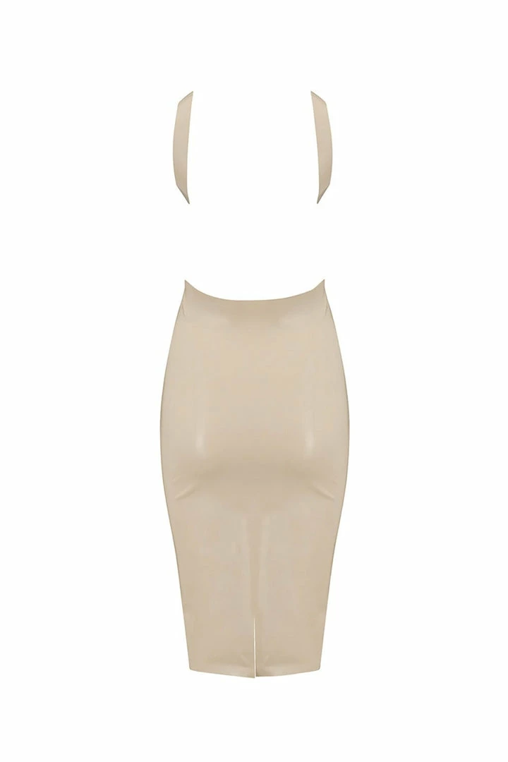 Elissa Poppy White Ivory Latex Midi Dress 4 Elissa Poppy White Ivory Latex Midi Dress