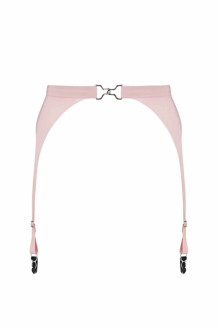 Elissa Poppy Garter Belts Baby Pink Latex Garter Belt 4 Elissa Poppy Garter Belts Baby Pink Latex Garter Belt