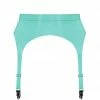 Elissa Poppy Jade Green Latex Garter Belt Garter Belts