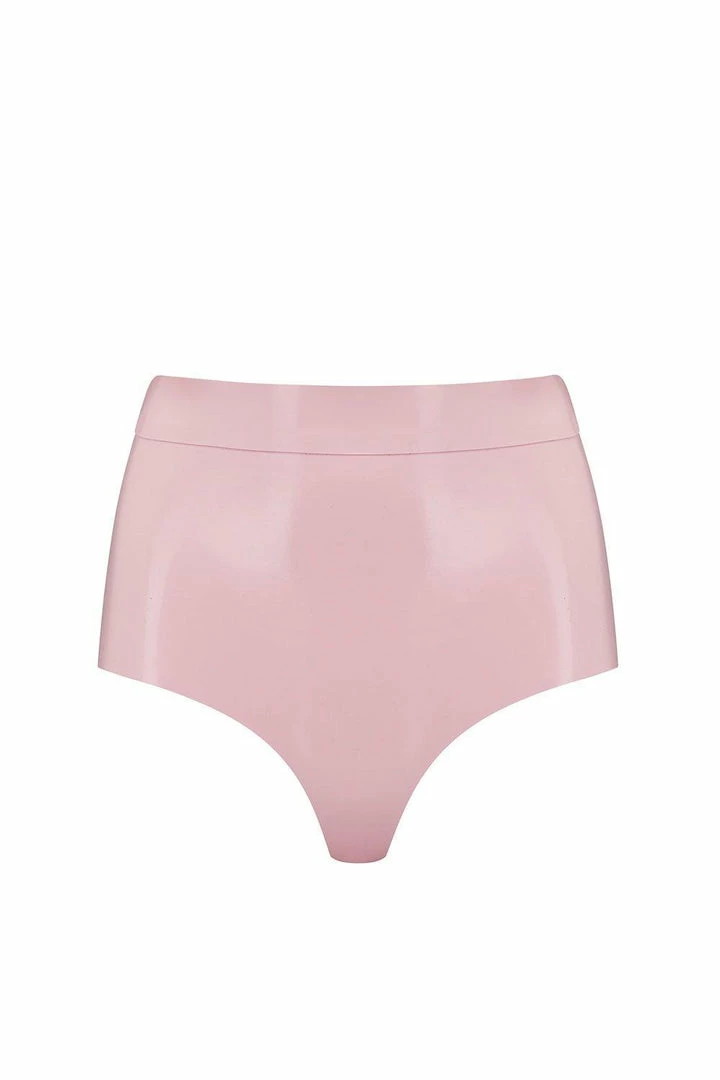 Elissa Poppy Baby Pink Latex Disco High Waist Pant 3 Elissa Poppy Baby Pink Latex Disco High Waist Pant