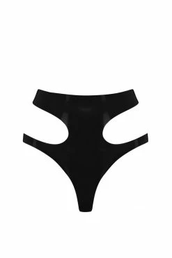 Elissa Poppy Latex Cut Out Thong Panties