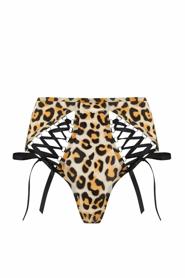 Elissa Poppy Panties Lambda Leopard Latex Lace Knicker 3 Elissa Poppy Panties Lambda Leopard Latex Lace Knicker
