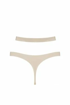 Elissa Poppy Panties White Ivory Latex Cut Out Thong