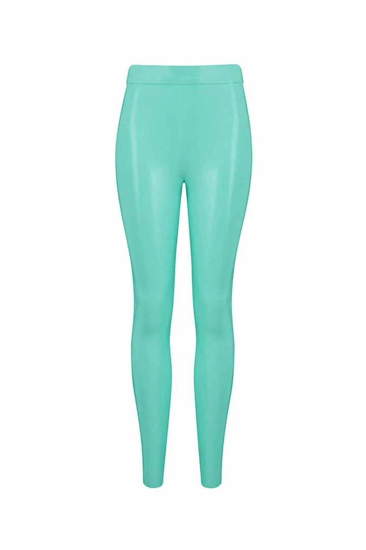 Elissa Poppy Jade Green Latex Leggings 3 Elissa Poppy Jade Green Latex Leggings