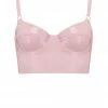 Elissa Poppy Baby Pink Latex Full Cup Longline Bra Bodysuits & Tops