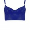 Elissa Poppy Royalblue Navy Latex Full Cup Longline Bra