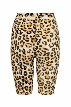 Elissa Poppy Beta Leopard Latex Biker Short