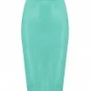 Elissa Poppy Jade Green Latex Midi Skirt 2 Elissa Poppy Jade Green Latex Midi Skirt