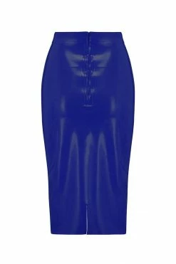 Elissa Poppy Latex Midi Skirt