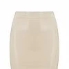 Elissa Poppy White Ivory Latex Mini Skirt