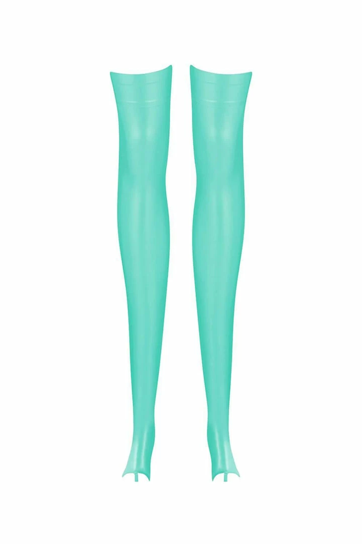 Elissa Poppy Sigma Jade Green Latex Stockings 3 Elissa Poppy Sigma Jade Green Latex Stockings