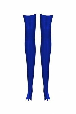 Elissa Poppy Stockings & Thigh Highs Sigma Royalblue Navy Latex Stockings