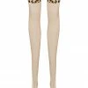 Elissa Poppy Sigma Beige Leopard Latex Stockings