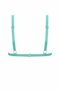 Elissa Poppy Bras Jade Green Latex Triangle Bra