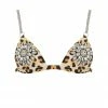 Elissa Poppy Bras Mu Micro Leopard Latex Triangle Bra