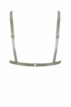 Elissa Poppy Mu Micro Silver Latex Triangle Bra