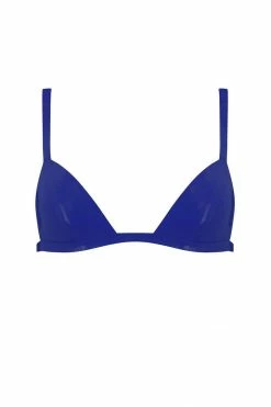 Elissa Poppy Royalblue Navy Latex Triangle Bra Bras