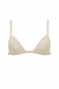 Elissa Poppy White Ivory Latex Triangle Bra