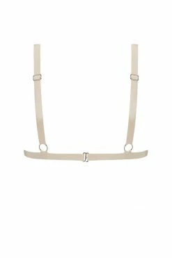 Elissa Poppy White Ivory Latex Triangle Bra