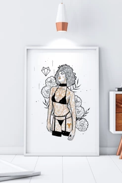 Wolfmumma Darkest Vixen Framed Art • Emily