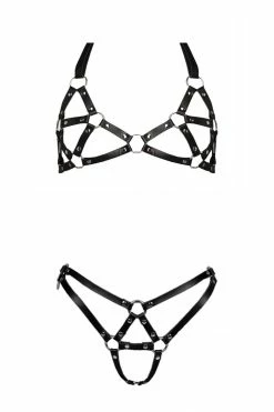 VoyeurX Eternity Leather Harness Set Lingerie Sets
