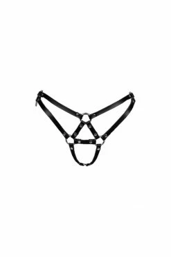 VoyeurX Eternity Crotchless Leather Thong