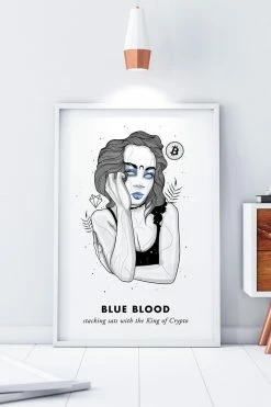 Wolfmumma Bitcoin Art In Frame • Evie X Blue Blood