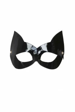Fräulein Kink Ritsy Molded Black Leather Cat Mask