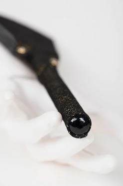 Fräulein Kink Lush Black & Gold Leather Flapper