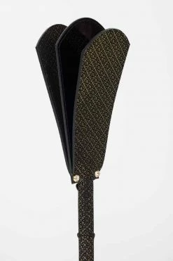 Fräulein Kink Lush Black & Gold Leather Flapper