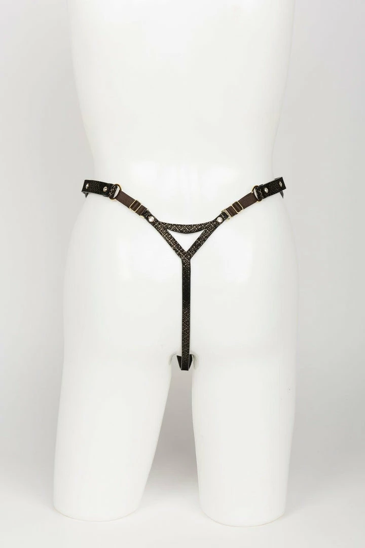 Fräulein Kink Lush Leather Harness Thong 4 Fräulein Kink Lush Leather Harness Thong