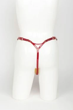 Fräulein Kink Toys & Accessories Red Hot Leather Harness Thong 13 Fräulein Kink Toys & Accessories Red Hot Leather Harness Thong