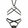 Fräulein Kink Lingerie Sets Lush Black & Gold Harness Set