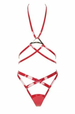 Fräulein Kink Red Hot Harness Set Lingerie Sets