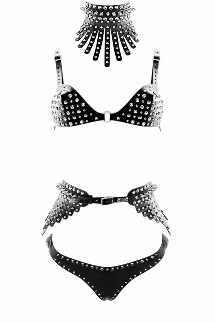 H.O.S. Leather Stella Hendrix Leather Fetish Lingerie Set 3 H.O.S. Leather Stella Hendrix Leather Fetish Lingerie Set