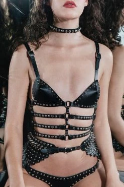 H.O.S. Leather Zeppelin Leather Thong Panties