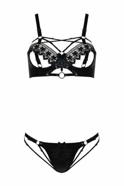 Elissa Poppy Hecate Latex Lingerie Set