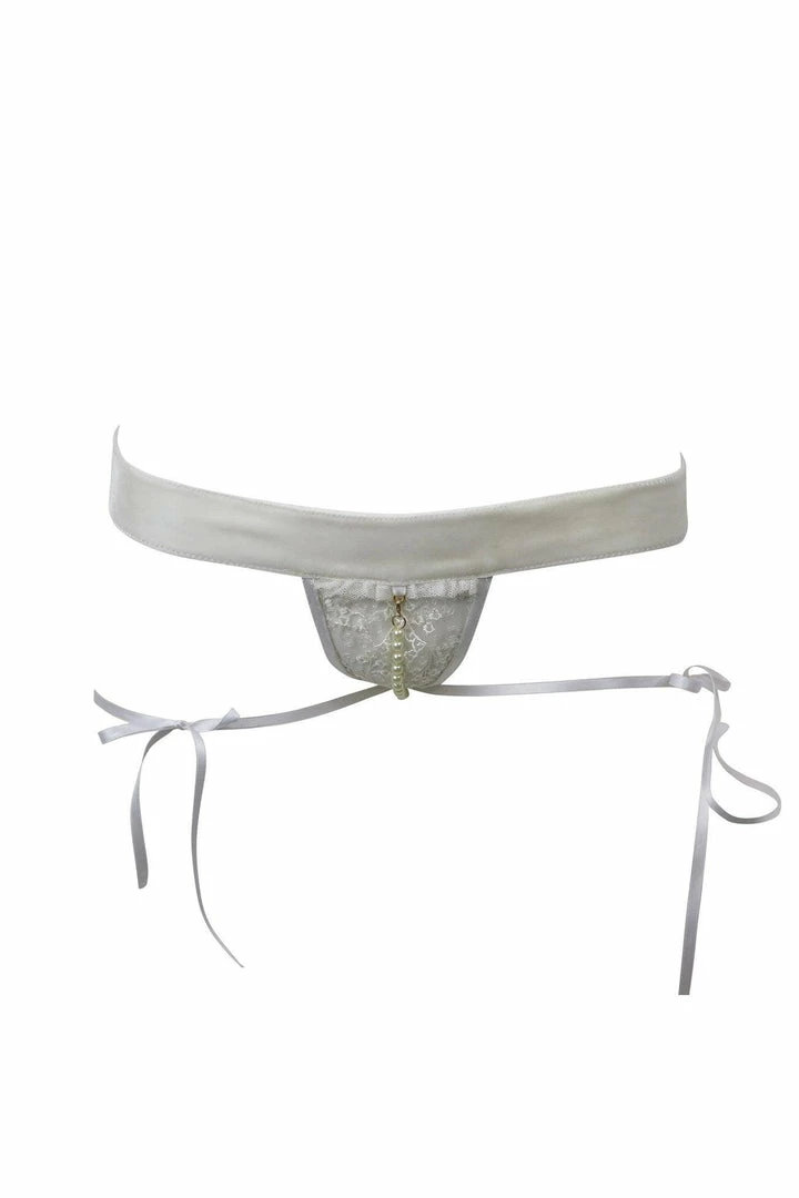Hot Couture Danika Split & Tied Pearl Thong 3 Hot Couture Danika Split & Tied Pearl Thong