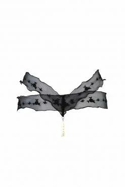 Hot Couture Malena Embroidered Tulle Pearl Thong