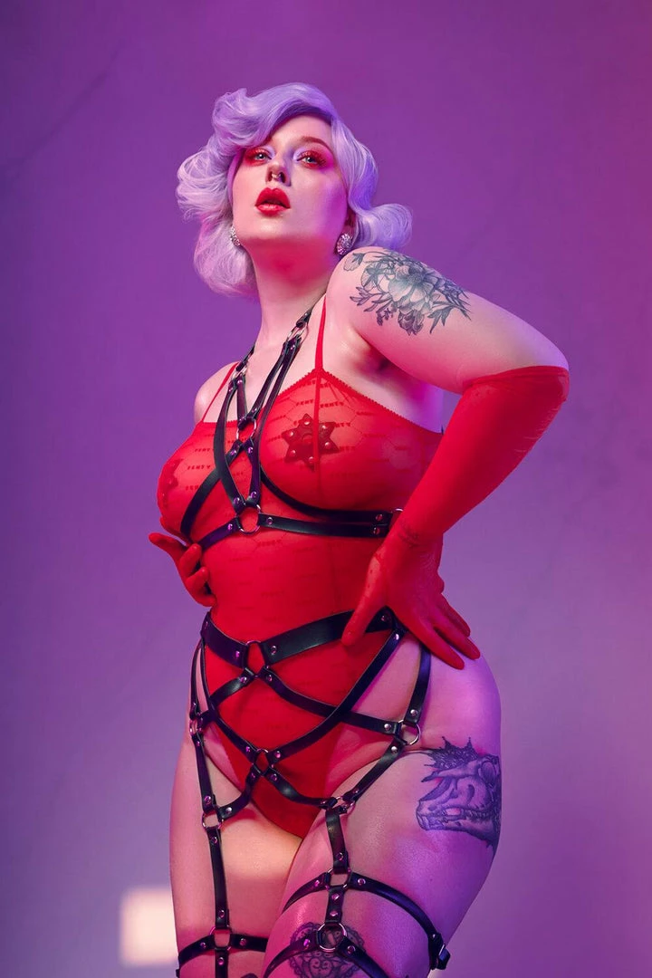 VoyeurX Infinity Leather Pentagram Harness Bra 9 VoyeurX Infinity Leather Pentagram Harness Bra