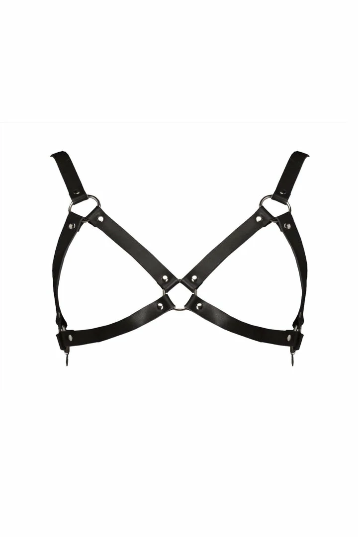 VoyeurX Insolence Leather Harness Bra 3 VoyeurX Insolence Leather Harness Bra
