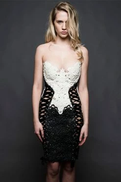 Elissa Poppy Iris Corset Latex Dress Lingerie Sets