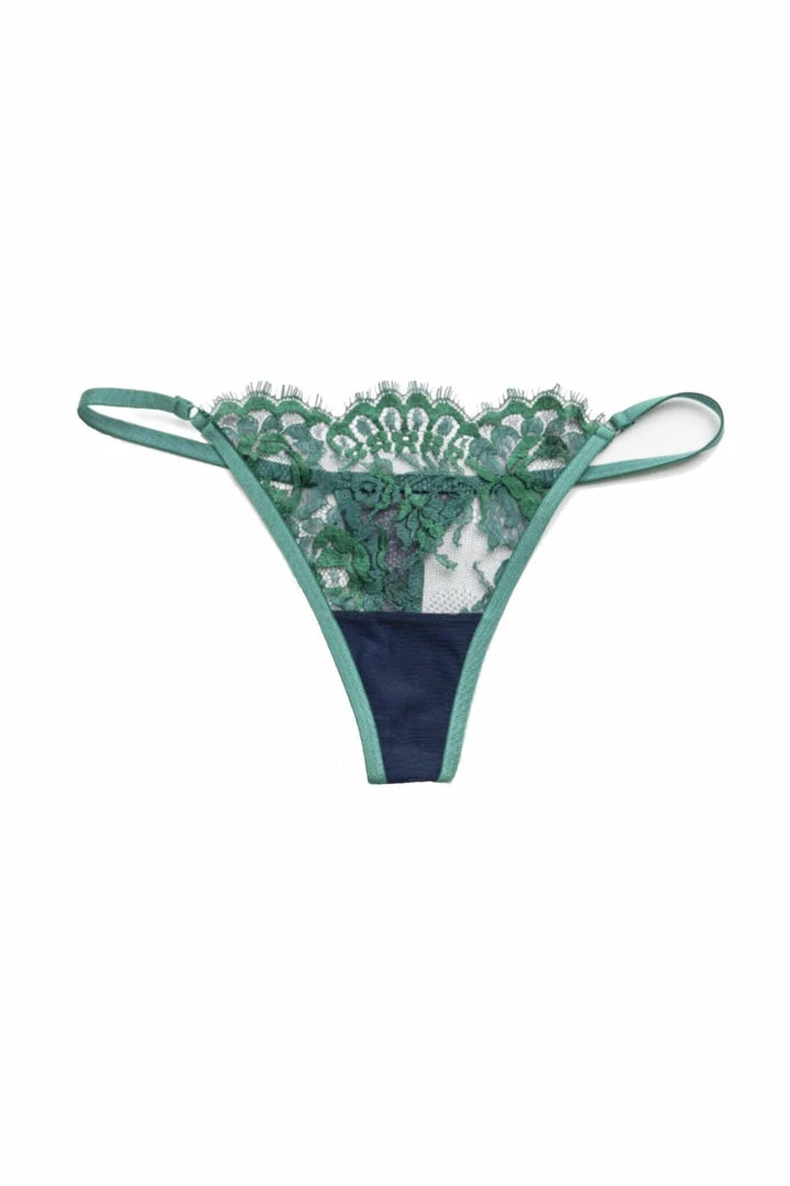 Taryn Winters Panties Jasmin Emerald French Lace Thong 3 Taryn Winters Panties Jasmin Emerald French Lace Thong