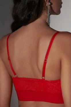 Patrice Catanzaro Jill Shiny Red Lingerie Set