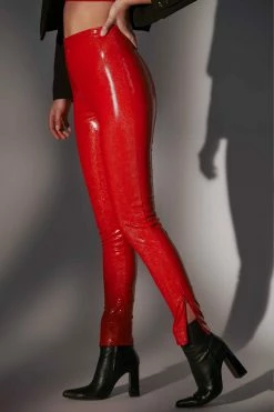 Patrice Catanzaro Jill Shiny Red Trousers