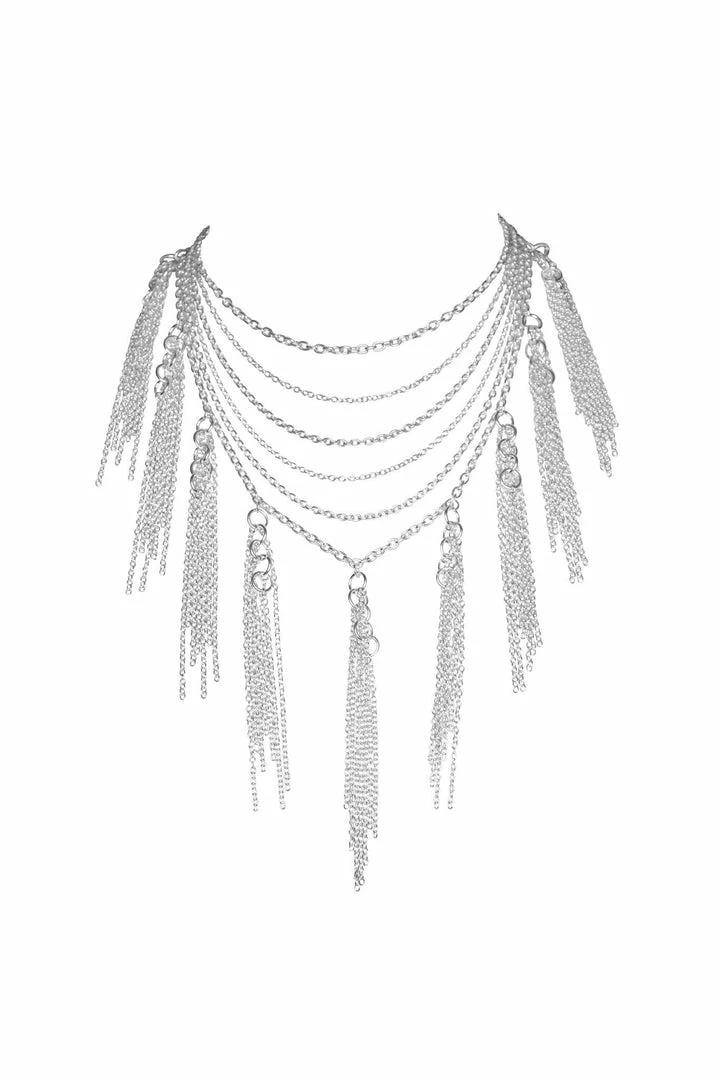 Lalita Sterling Silver Tassel Necklace Silver Fox 3 Lalita Sterling Silver Tassel Necklace Silver Fox