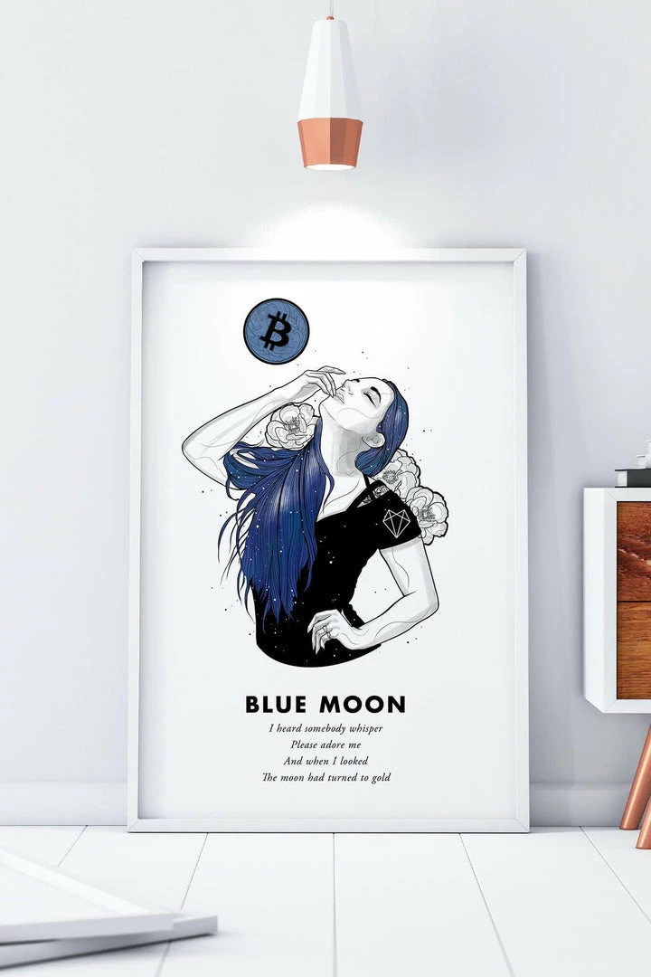 Wolfmumma Bitcoin Art In Frame • Lexy X Blue Moon Cypherpunk 3 Wolfmumma Bitcoin Art In Frame • Lexy X Blue Moon Cypherpunk