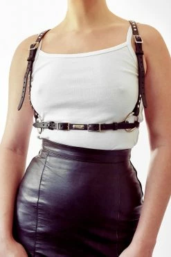 H.O.S. Leather Toys & Accessories Lily Black Leather Harness