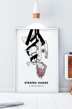 Wolfmumma Bitcoin Art In Frame • Lissa X Strong Hands Cypherpunk